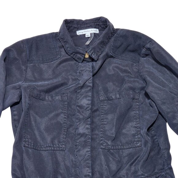 Young Fabulous & Broke XS Black Long-Sleeve Tencel Jumpsuit Button-Front Closure - Picture 3 of 12